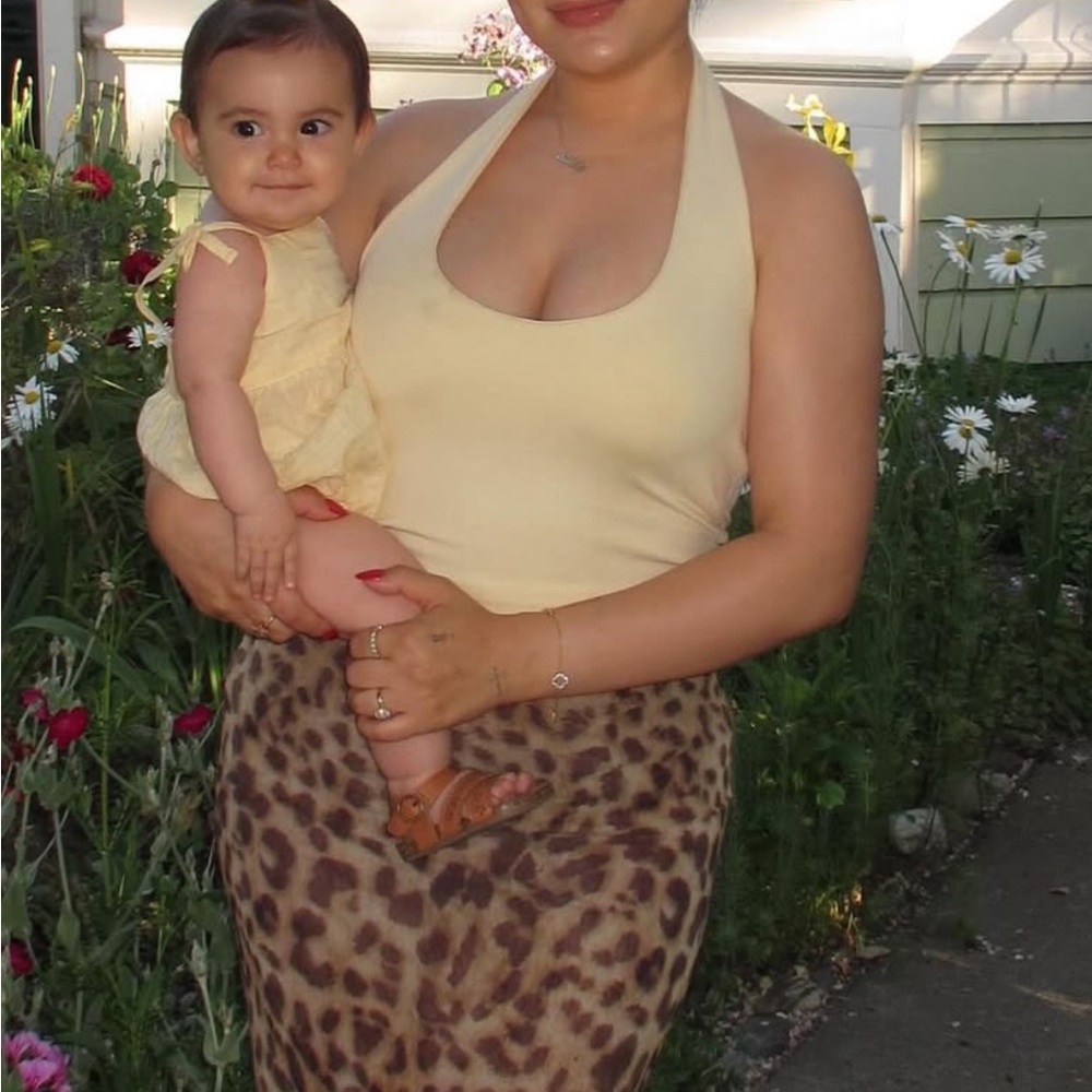 Zara Cream Halter Neck Tank Top